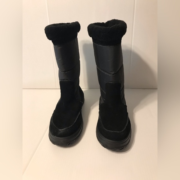 Coach Sherman suede black winter mid calf boots women size 9.5 B - Picture 3 of 9